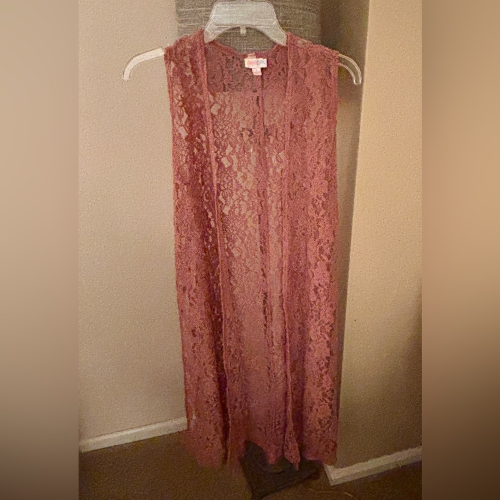 LuLaRoe Cardigan Trio Bundle- Pink Lace, Red Floral, Blue Stripes